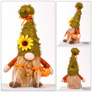 Autumn Decoration Harvest Season Old Hat Holding Pumpkin Doll