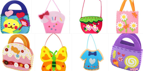 Children's Handmade Bag Non-woven DIY Cartoon Three-dimensional Production Environmental Protection Materials