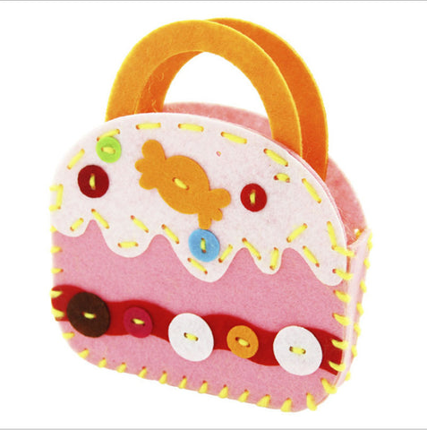 Children's Handmade Bag Non-woven DIY Cartoon Three-dimensional Production Environmental Protection Materials