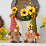 Autumn Decoration Harvest Season Old Hat Holding Pumpkin Doll