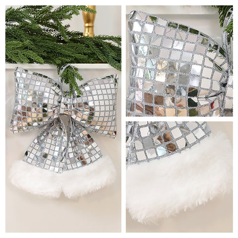Mirror Bow Christmas Tree Decoration