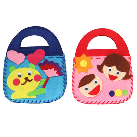Children's Handmade Bag Non-woven DIY Cartoon Three-dimensional Production Environmental Protection Materials