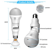 360° Panoramic Hidden Light Bulb Wifi Camera