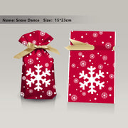 Christmas Gift Ribbon Drawstring Wrap Candy Bag