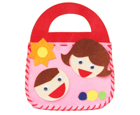 Children's Handmade Bag Non-woven DIY Cartoon Three-dimensional Production Environmental Protection Materials