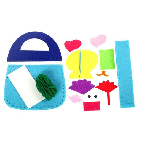 Children's Handmade Bag Non-woven DIY Cartoon Three-dimensional Production Environmental Protection Materials