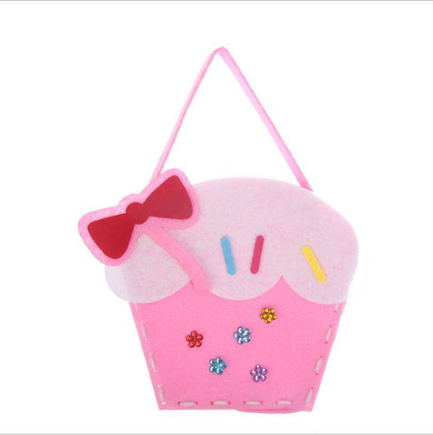 Children's Handmade Bag Non-woven DIY Cartoon Three-dimensional Production Environmental Protection Materials